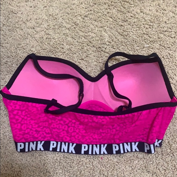 Pink leopard brallete/sports bra - Picture 2 of 3